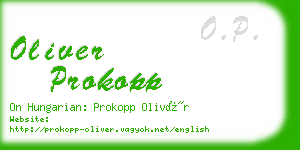 oliver prokopp business card